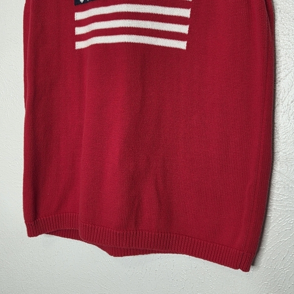 Vintage Knit Patriotic American Flag Sleeveless Top Women's Size Extra Large - Picture 3 of 9